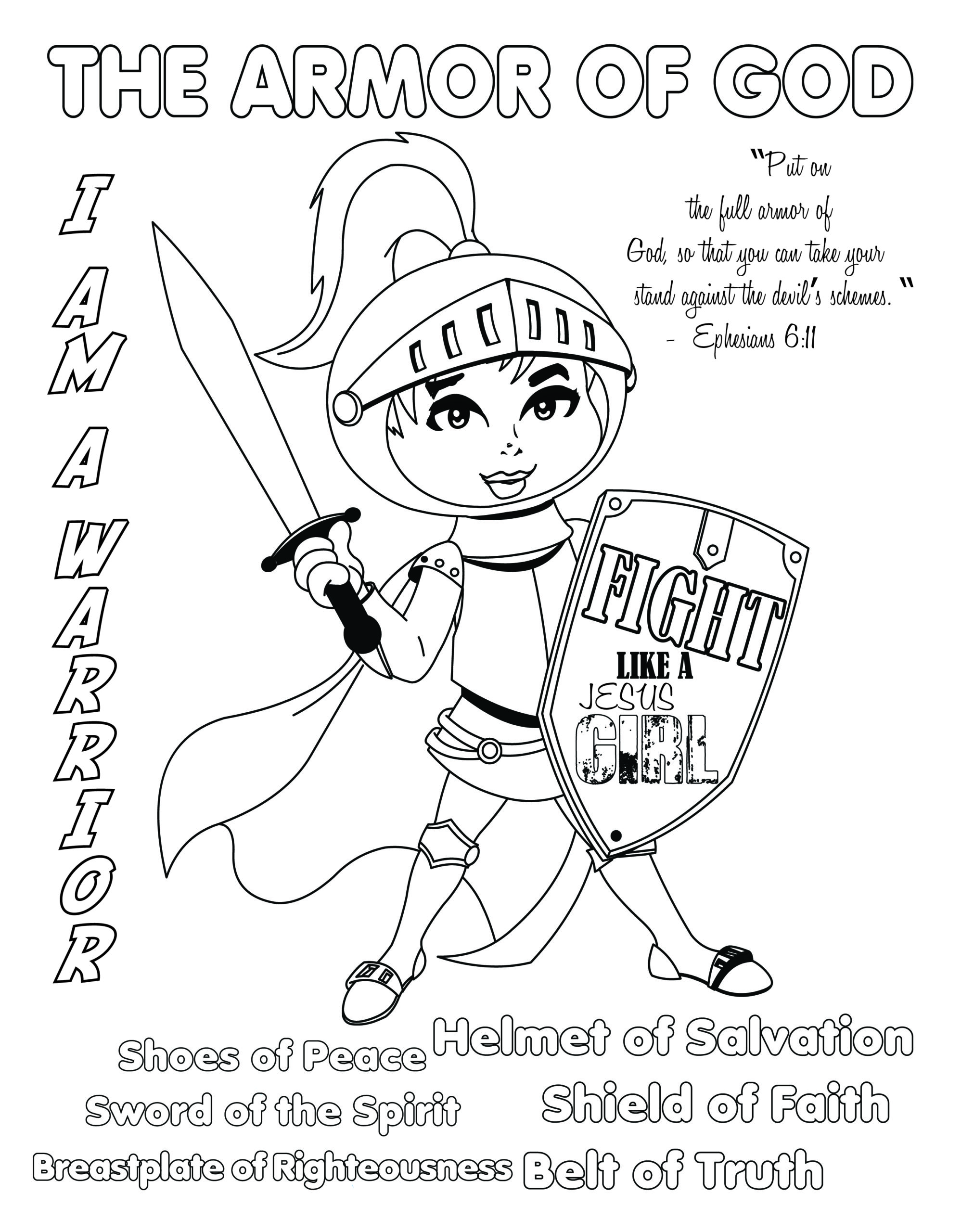 shield of faith coloring pages